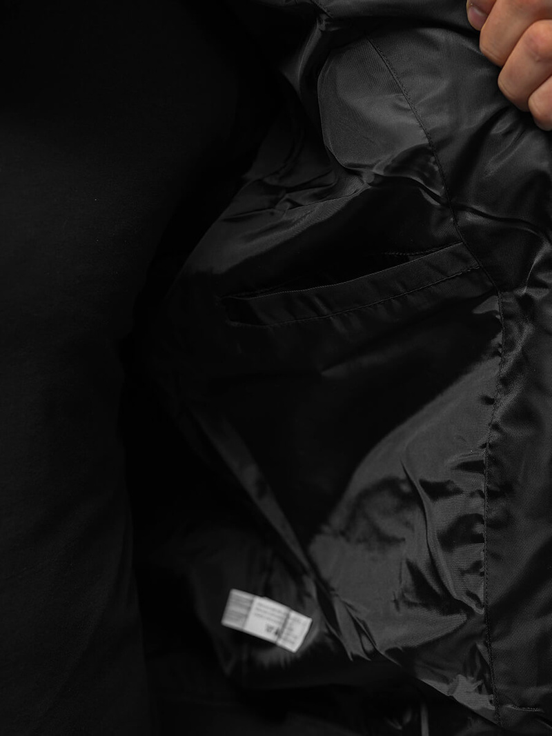 Kurtka przejściowa męska bomberka czarna OZONEE O/JR1120