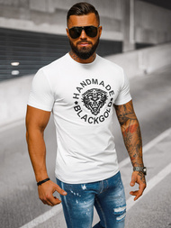 T-shirt męski slim fit biały OZONEE NB/MT3019Z