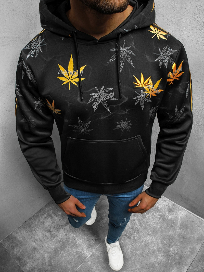 Bluza z kapturem męska czarna OZONEE O/HM623