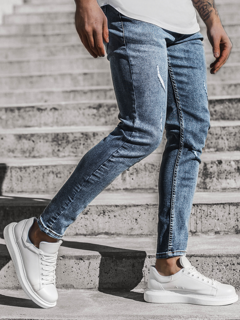 Spodnie męskie jeansowe niebieskie OZONEE DP/546