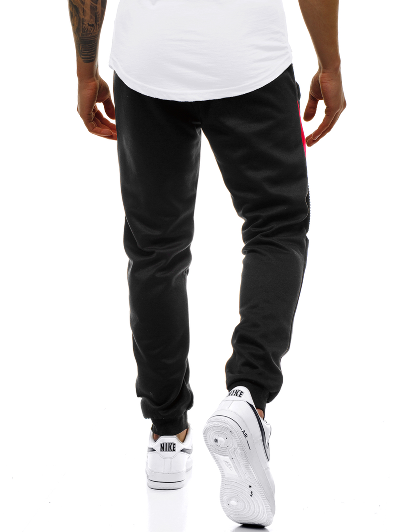 Spodnie dresowe męskie czarne OZONEE JS/JZ11018
