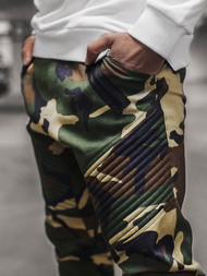 Spodnie męskie chino joggery zielone-moro OZONEE A/0952