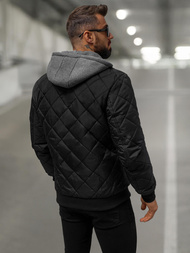 Kurtka męska pikowana czarna OZONEE JS/8M986/392