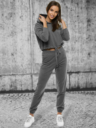 Жіночий спортивний костюм з двох частин Темно-Сiрий OZONEE O/12108