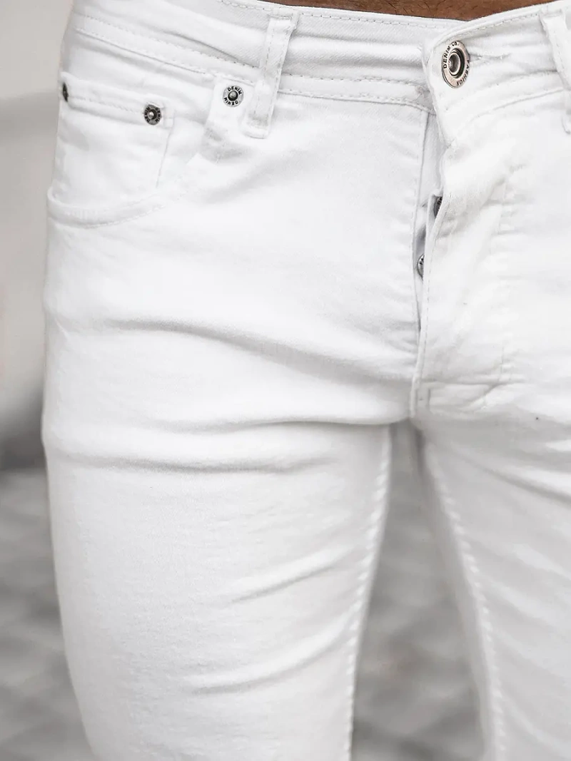 Spodnie jeansowe męskie białe OZONEE E/5391/01Z