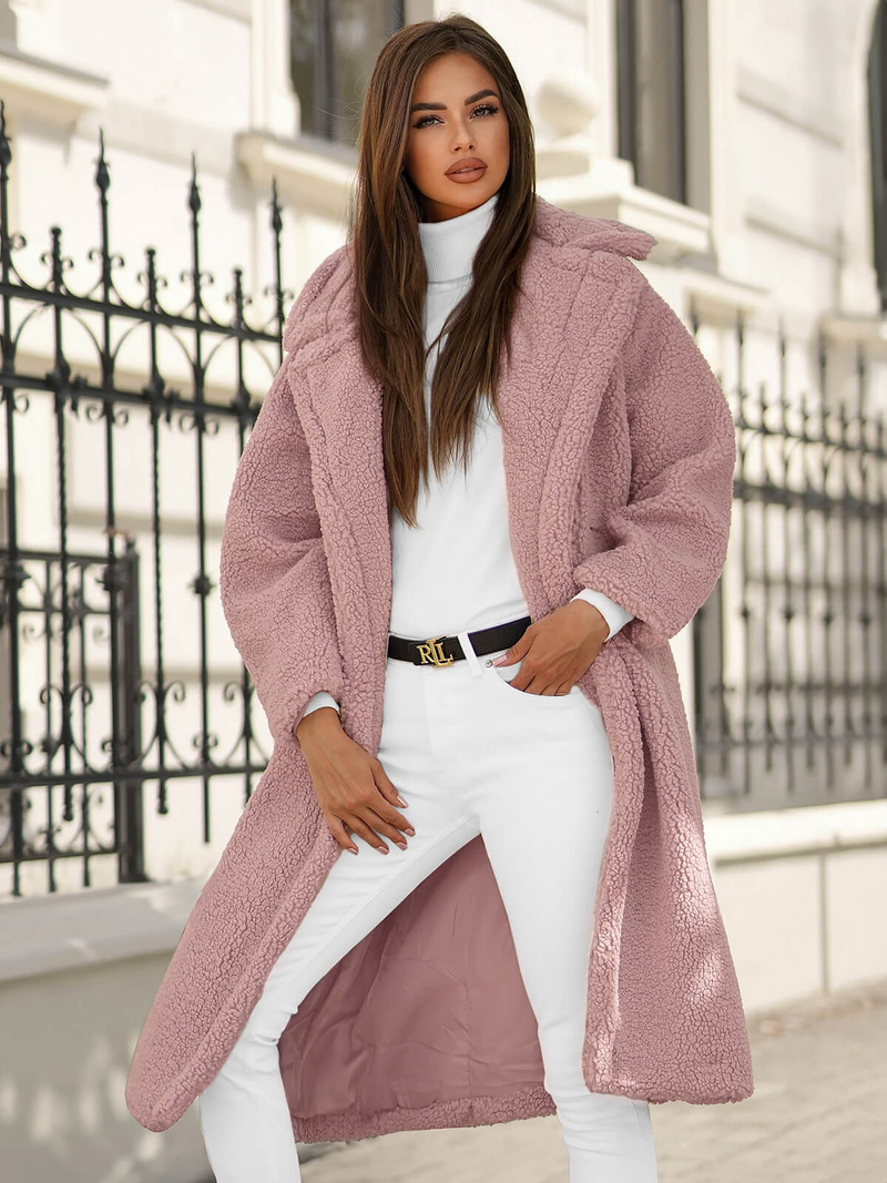 Жіноче пальто рожеве OZONEE O/Z01Z