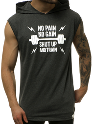 T-Shirt bez rękawów męski grafitowy OZONEE MACH/M1216