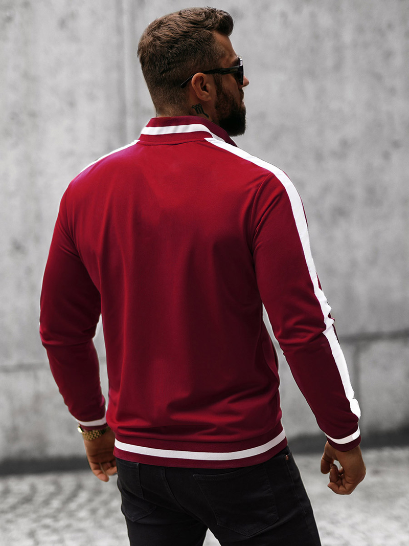 Bluza męska rozpinana bordowa OZONEE O/2126Z