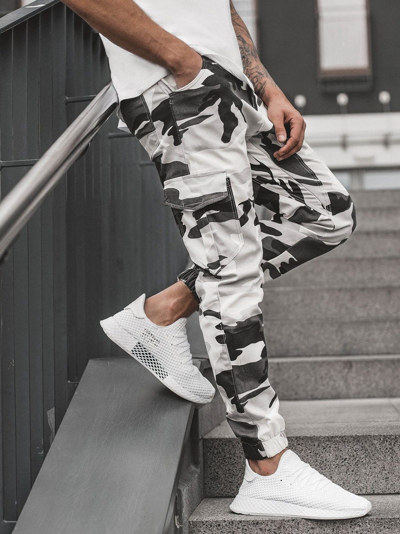 Штани чоловічі джоггери Чорно-Бiлi OZONEE A/404