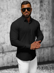 Koszula męska czarna OZONEE O/V75