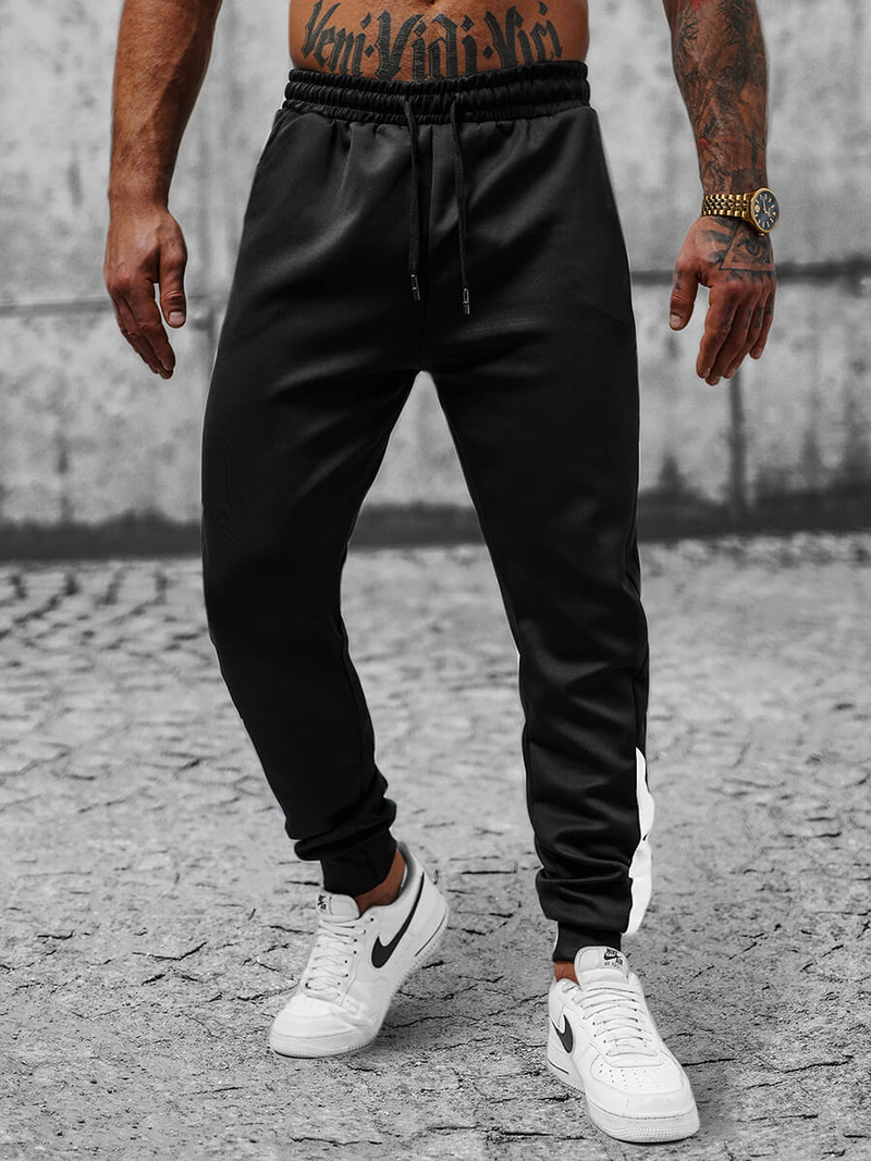 Штани Cпортивні Чоловічі Чорнi OZONEE JS/8K173