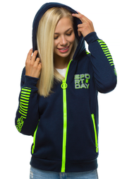 Bluza rozpinana damska granatowa OZONEE JS/KSW3012