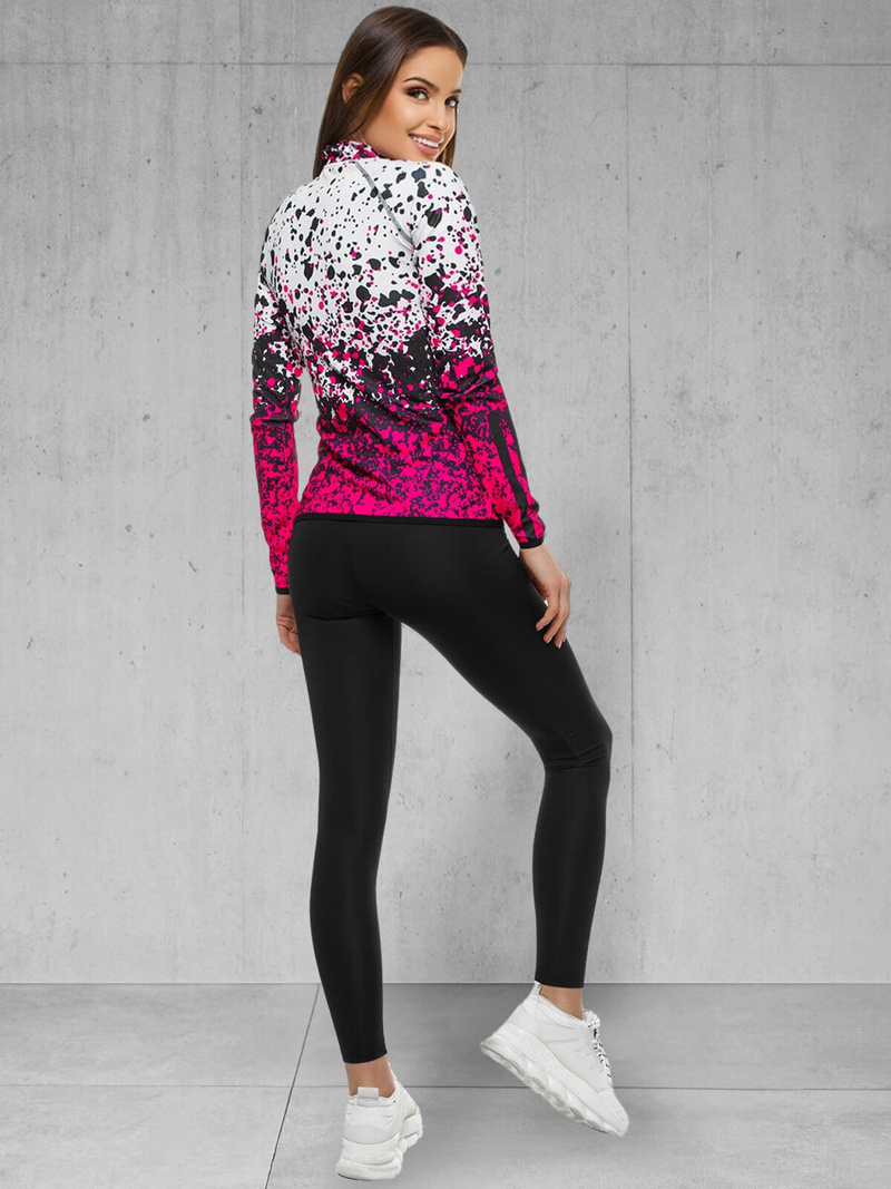 Komplet sportowy dwuczęściowy ciemno-różowy OZONEE O/20401