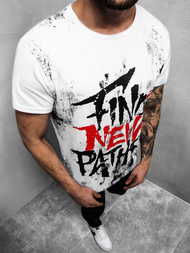 T-Shirt męski biały OZONEE JS/KS2013Z