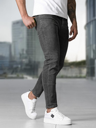 Spodnie jeansowe męskie slim fit grafitowe OZONEE NB/MP0191G