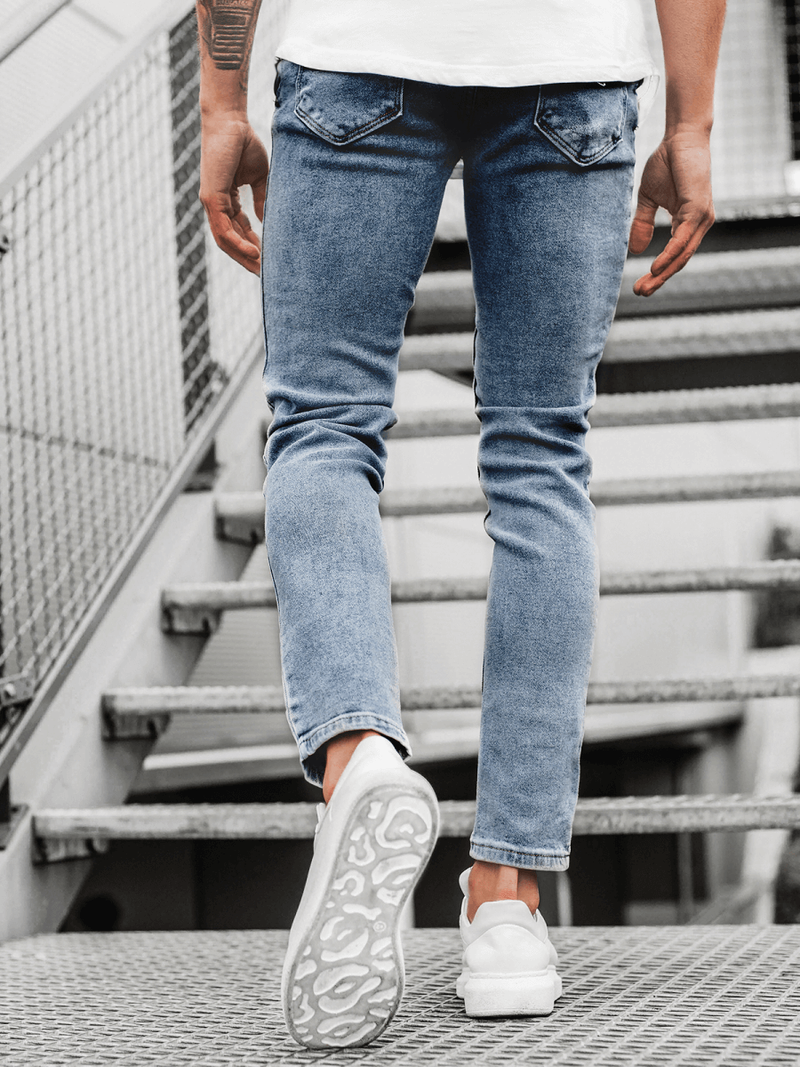 Spodnie jeansowe męskie jasno-niebieskie OZONEE O/4492/02