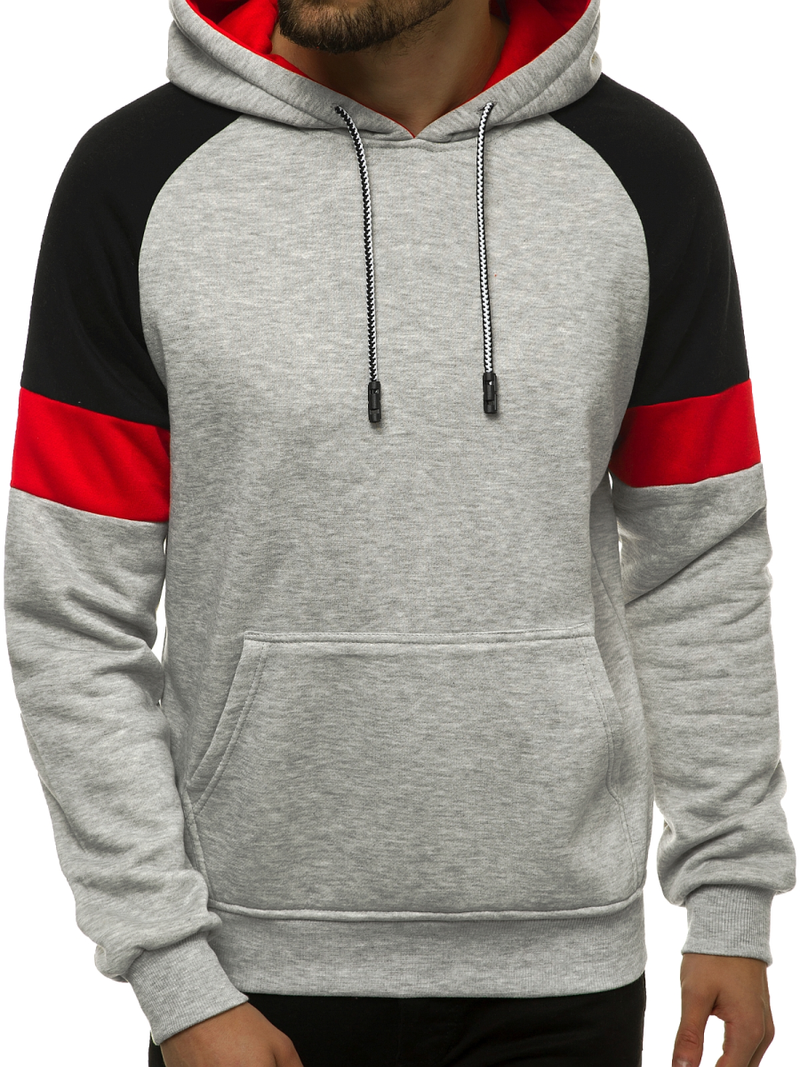 Bluza z kapturem męska szara OZONEE JS/KS2236