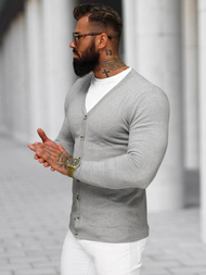 Sweter męski rozpinany szary OZONEE NB/MM6006/2Z