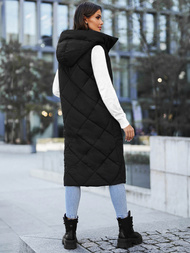 Стьобаний жіночий жилет чорний OZONEE JS/5M3165/392