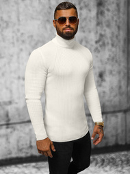 Sweter męski golf ecru OZONEE L/2533Z