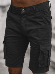 Spodenki męskie chino czarne OZONEE T/BB70009/1