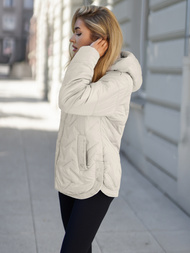 Kurtka zimowa damska pikowana beżowa OZONEE JS/16M9300/280