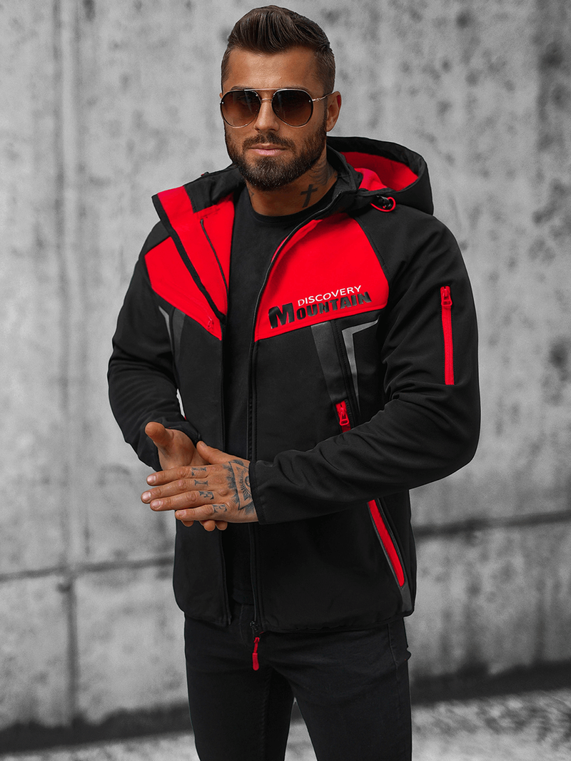 Куртка softshell чоловіча Чорно-Червона OZONEE JS/HH021/1CZ