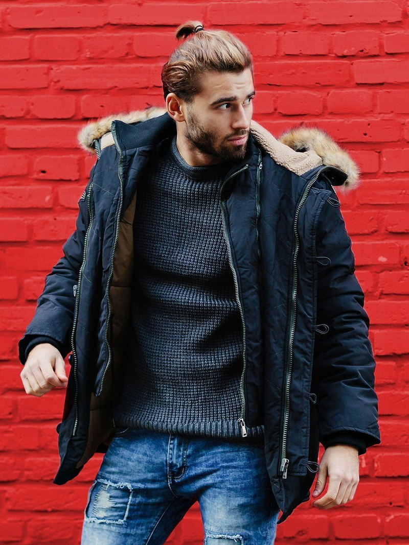 Куртка чоловіча Чорна OZONEE JB/X1045KZ