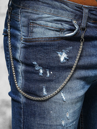 Spodnie jeansowe męskie ciemnoniebieskie OZONEE O/MB462