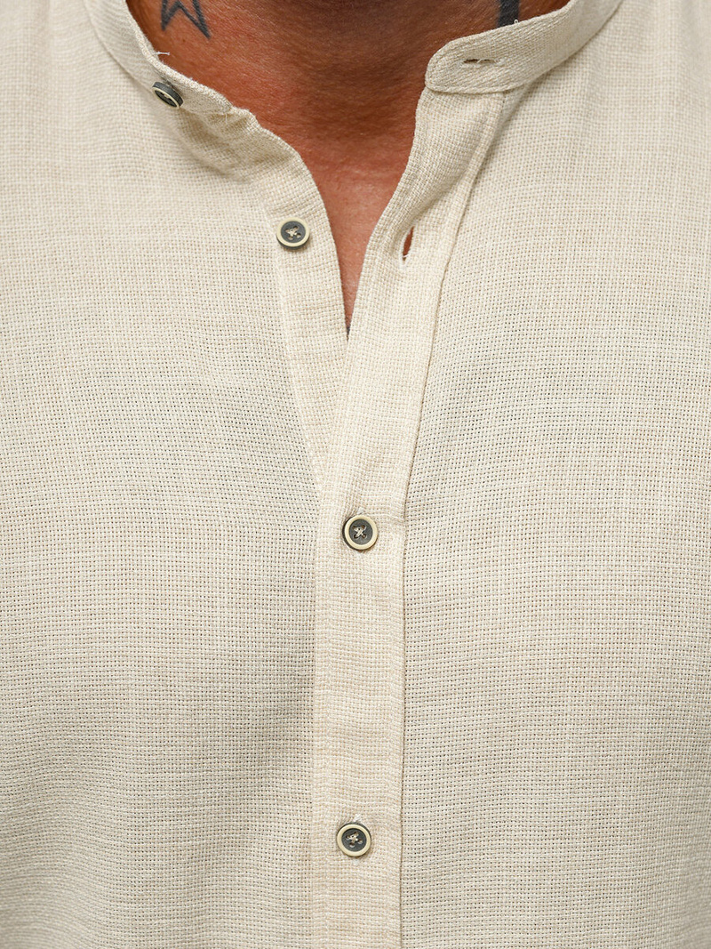 Класична сорочка чоловіча Бежева OZONEE O/V88