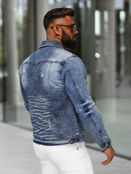 Чоловіча джинсова куртка cиня OZONEE NB/MJ529BS