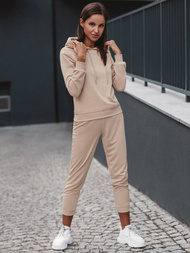 Komplet dresowy dwuczęściowy beżowy OZONEE O/MB2036/21