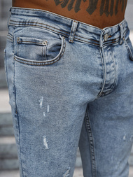 Spodnie jeansowe męskie niebieskie OZONEE O/2339/2