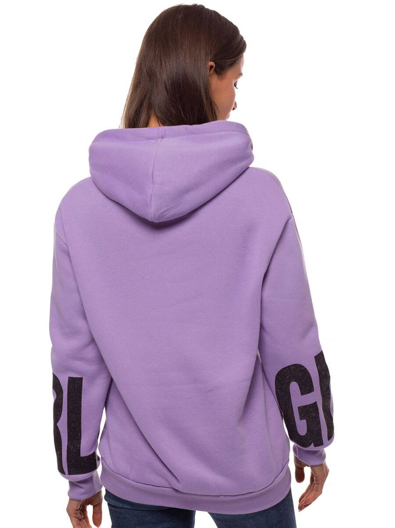 Bluza z kapturem damska fioletowa OZONEE JS/B26034