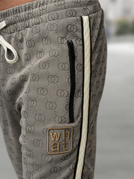 Komplet dresowy męski krótki ciemno-szary OZONEE O/QQ1621AB