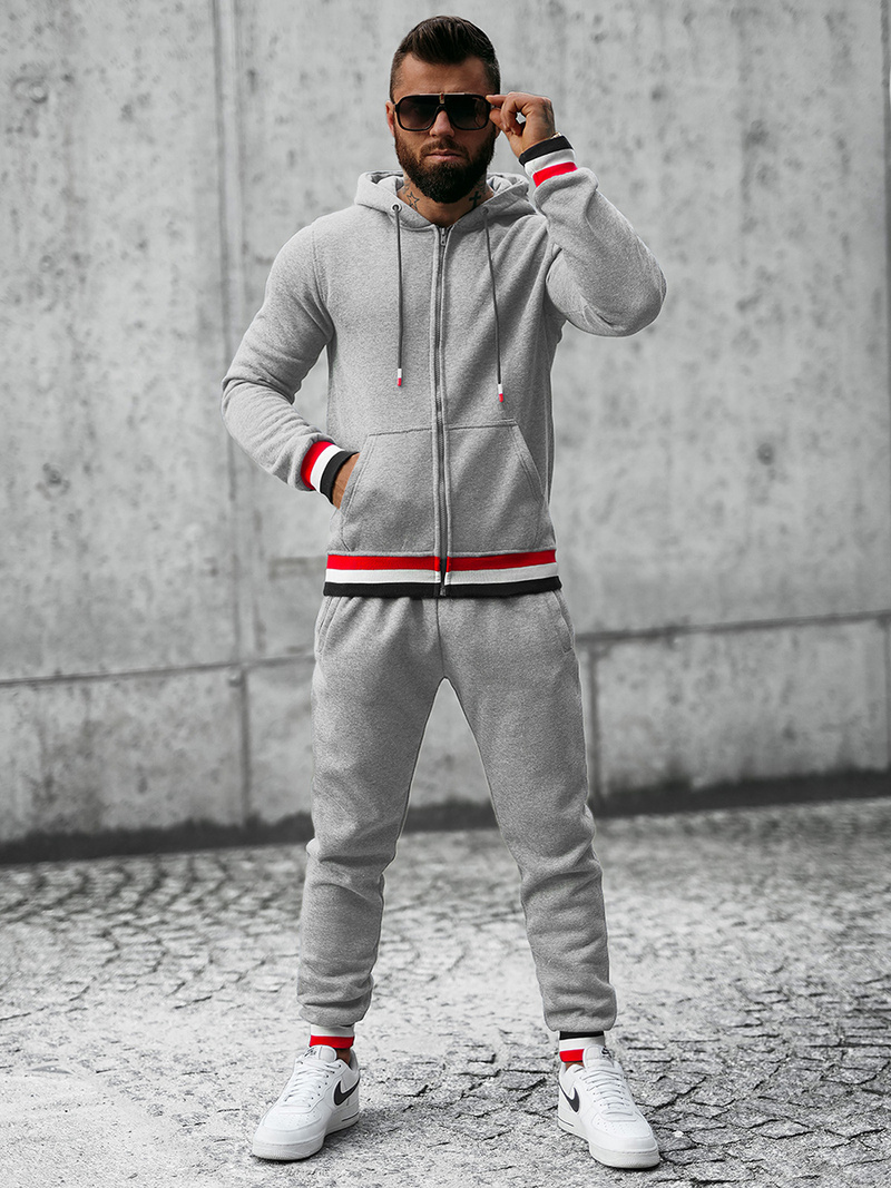 Спортивний костюм чоловічій Сiрий OZONEE JS/8C65/2