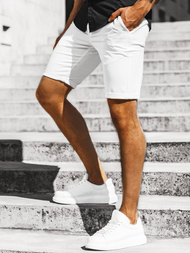 Spodenki męskie chinos białe OZONEE DJ/1001