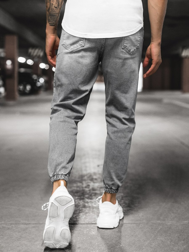 Spodnie jeansowe męskie szare OZONEE DP/743