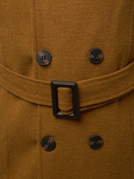 Płaszcz męski z pagonami camelowy OZONEE O/5627