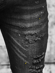 Spodnie jeansowe męskie czarne OZONEE O/MB465