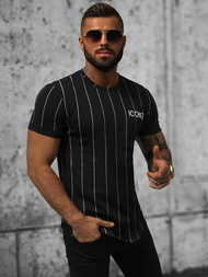 T-shirt męski czarny OZONEE O/P1116