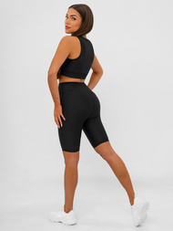 Legginsy krótkie damskie kolarki czarne OZONEE JS/17K597/3