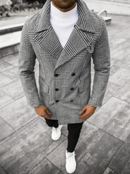 Пальто чоловіче Чорно-Бiлий OZONEE JS/JP1192