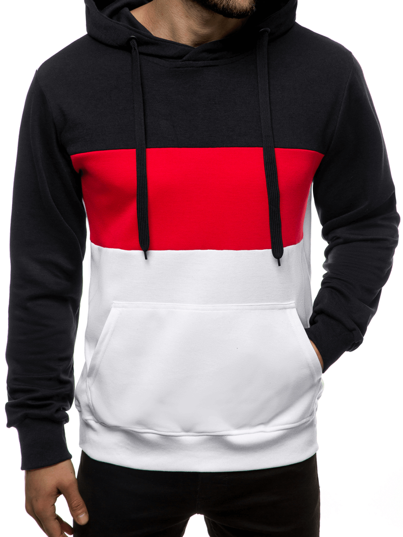 Bluza z kapturem męska biała OZONEE JS/JZ11059