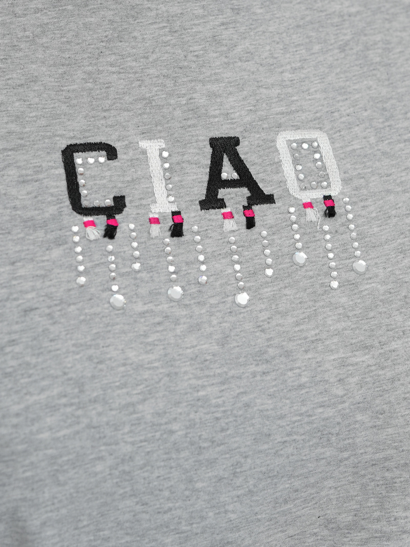 T-shirt damski szary OZONEE JS/RJ77542