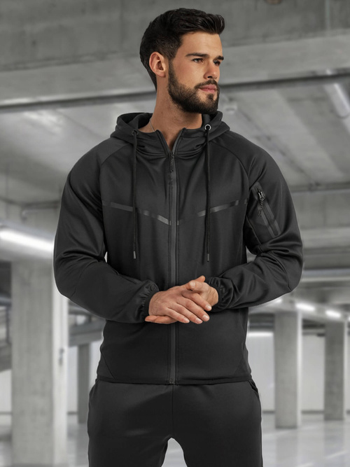 Komplet dresowy męski czarny OZONEE JS/8C1966/3