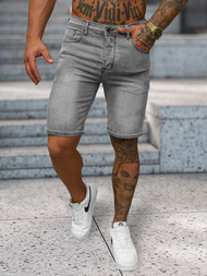 Spodenki męskie jeansowe szare OZONEE NB/MP0315GC