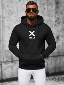 Bluza męska z kapturem czarna OZONEE NB/MF2021