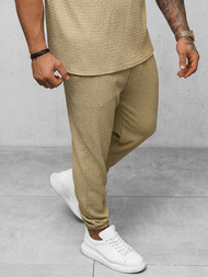 Spodnie dresowe męskie camelowe OZONEE O/K960SP