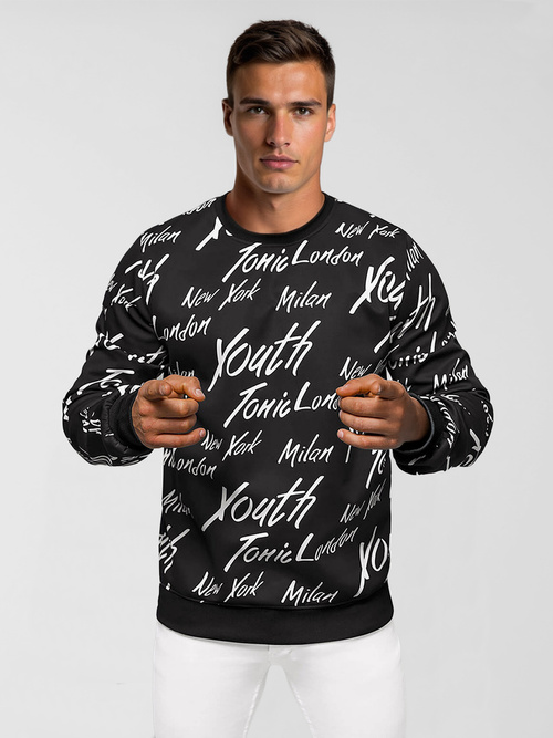 Bluza męska czarna OZONEE JS/8B1189/3Z